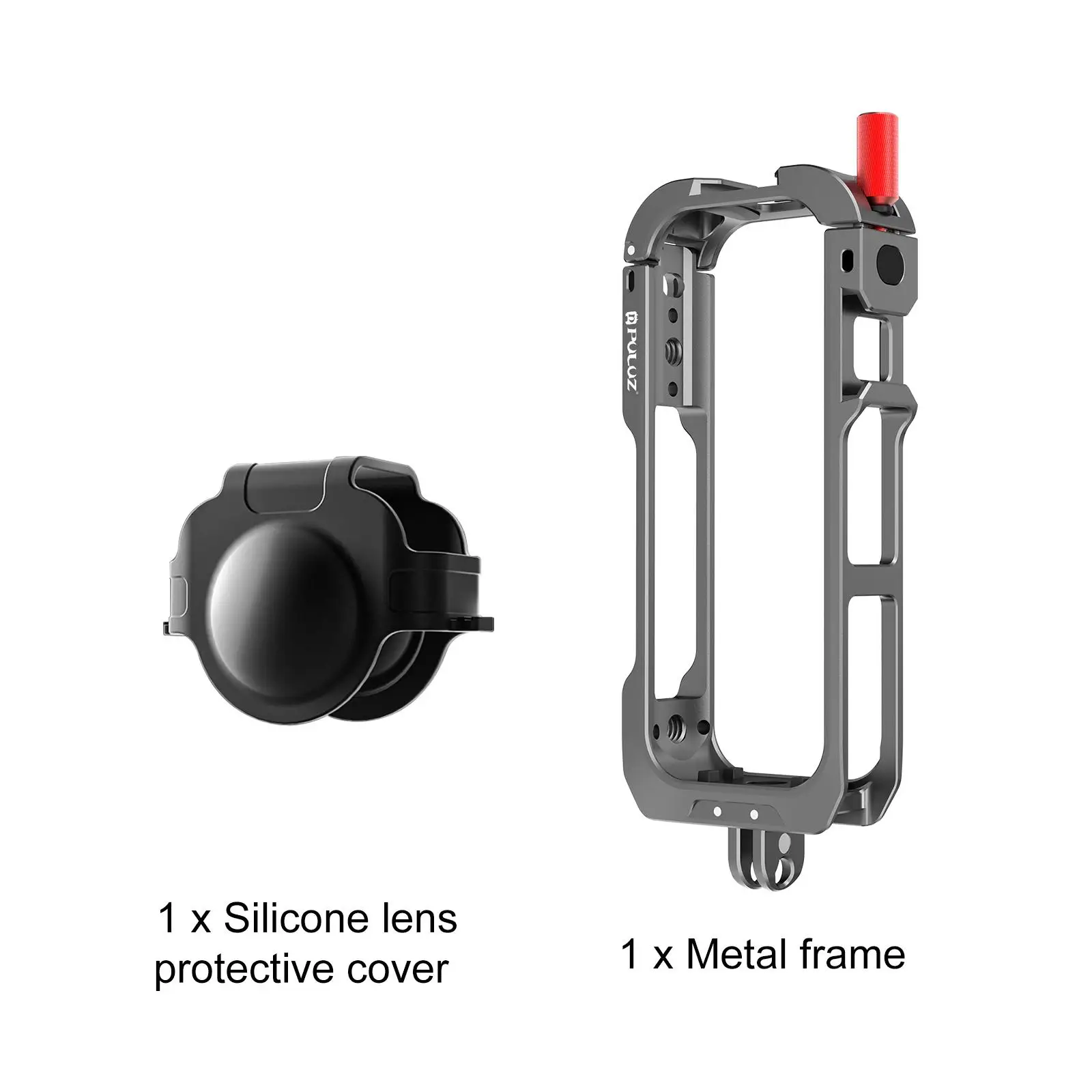 PULUZ Schutzkäfig aus Metall mit Erweiterungsrahmen und Kaltfußhalterungen sowie Objektivabdeckung für Insta360 X4 Air – Detail 13