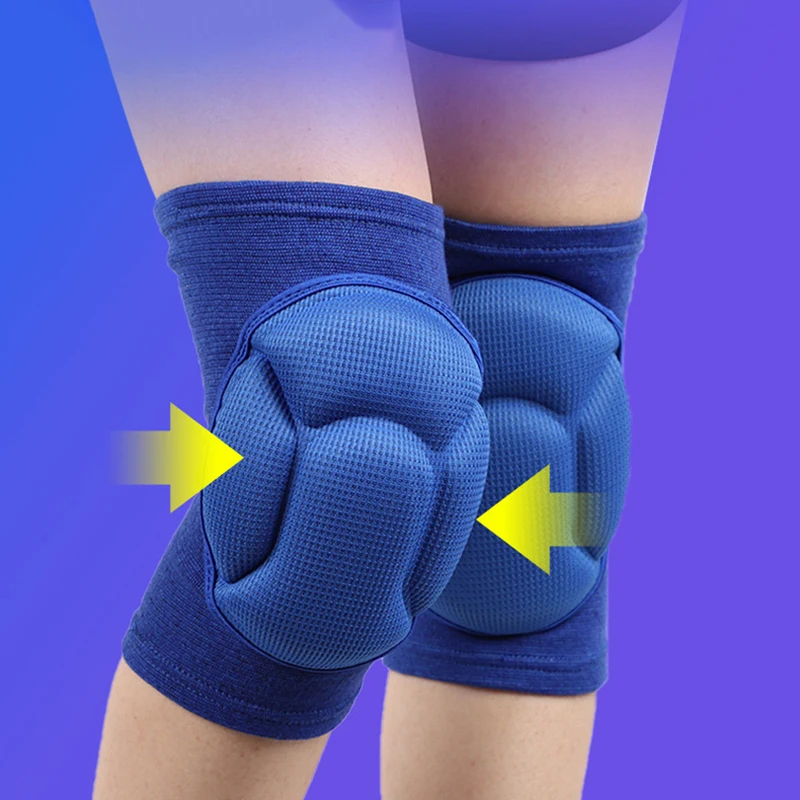 1 Pair Sports Thickening Knee Pads Volleyball Extreme Sports Kneepad Brace Support Dancing Anti collision Elastic Knee Protector