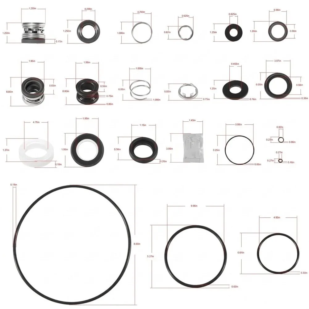 Complete Pump Repair Solution Filtration System O Ring Set Filtration System High Strength Steel Wear Resistant