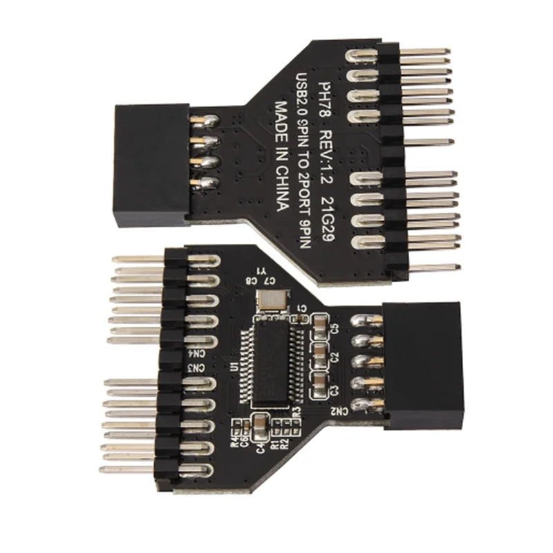 

Лучшее качество материнской платы USB 9-контактный интерфейсный разъем Разветвитель 1–2 адаптера 9-контактный USB-концентратор Разъем USB 2.0 RGB Bluetooth