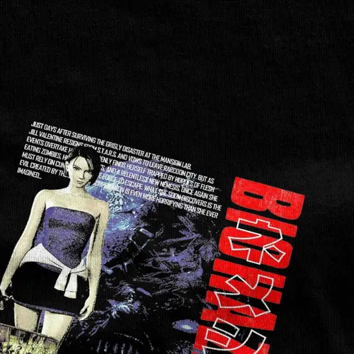 Imagen 2 del producto Camisetas del juego Biohazard Eviled 4 para hombre, ropa 100% de algodón, camiseta de manga corta con cuello redondo, camiseta Harajuku de talla grande