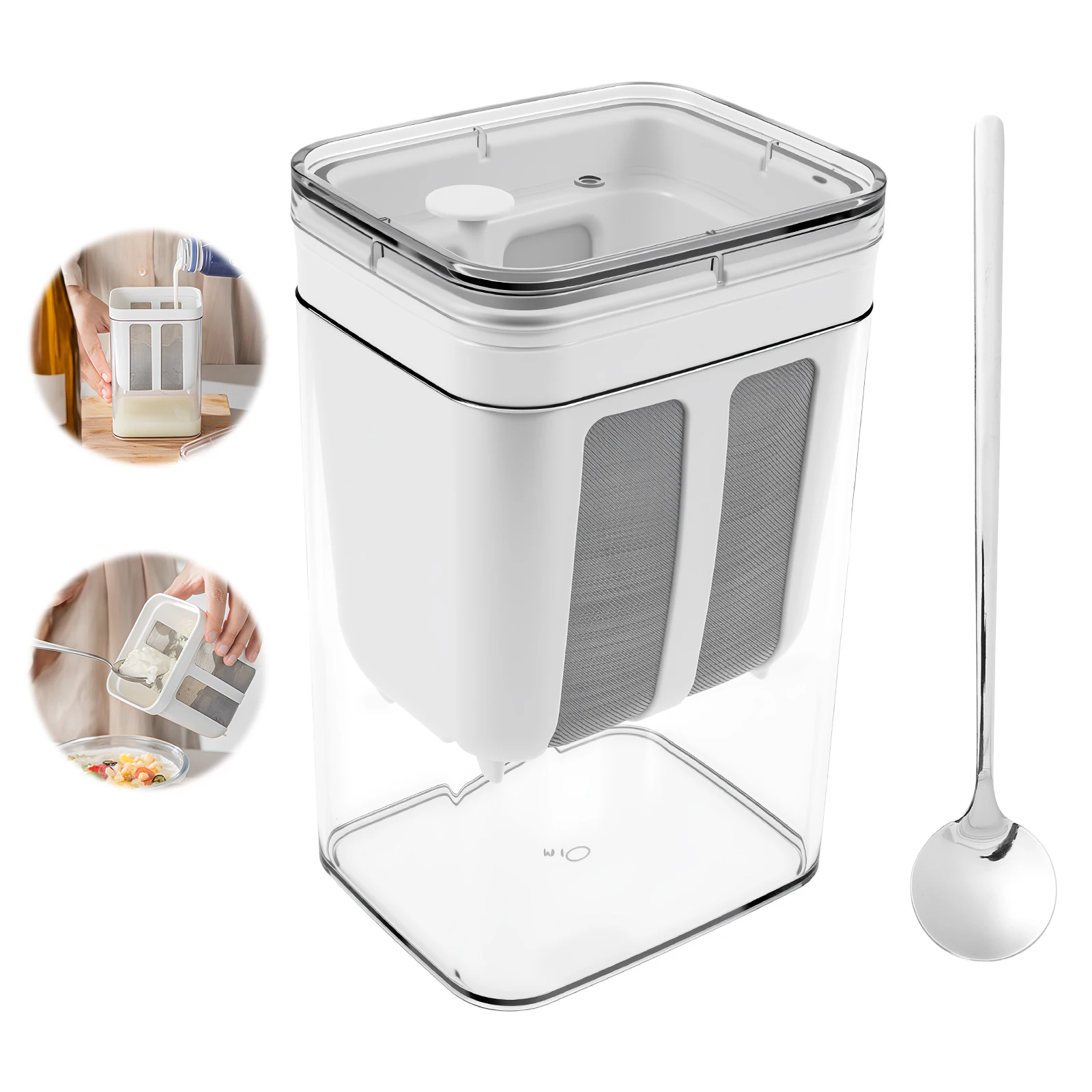 

37.2/60.87 oz Greek Yogurt Maker Strainer Stainless Steel Strainer Yogurt Filter Whey Separation Tools for Kitchen Accessories