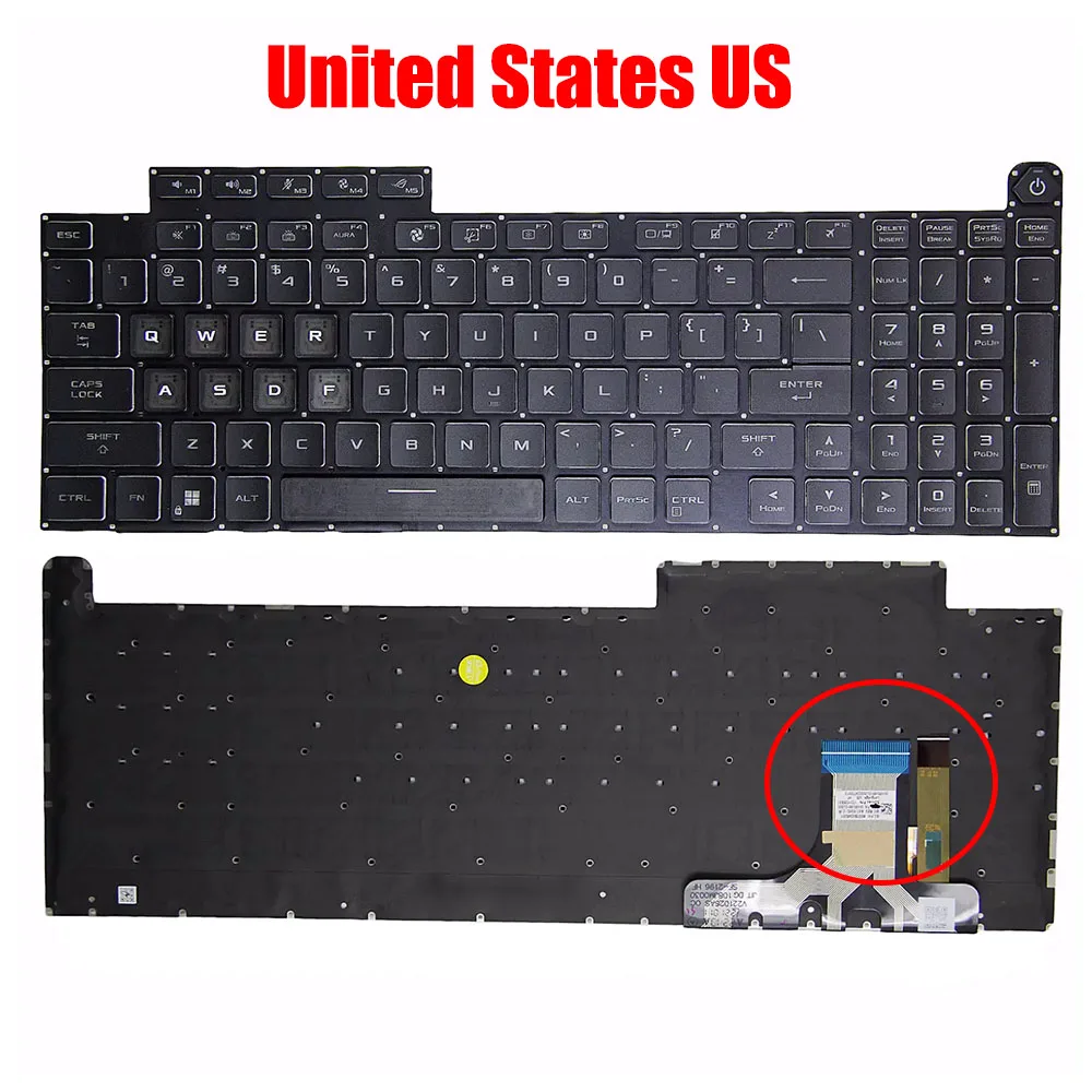 

Laptop Keyboard For ASUS ROG Strix G18 G814J G814JI G814JV G814JU G814JZ G814JVR G814JIR G814JZR Black With Backlit JP\US
