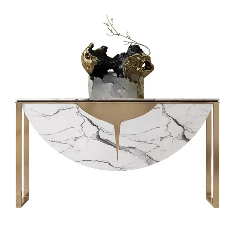 

Легкий роскошный консольный столик в современном минималистичном стиле для коридора, узкий длинный стол для прихожей