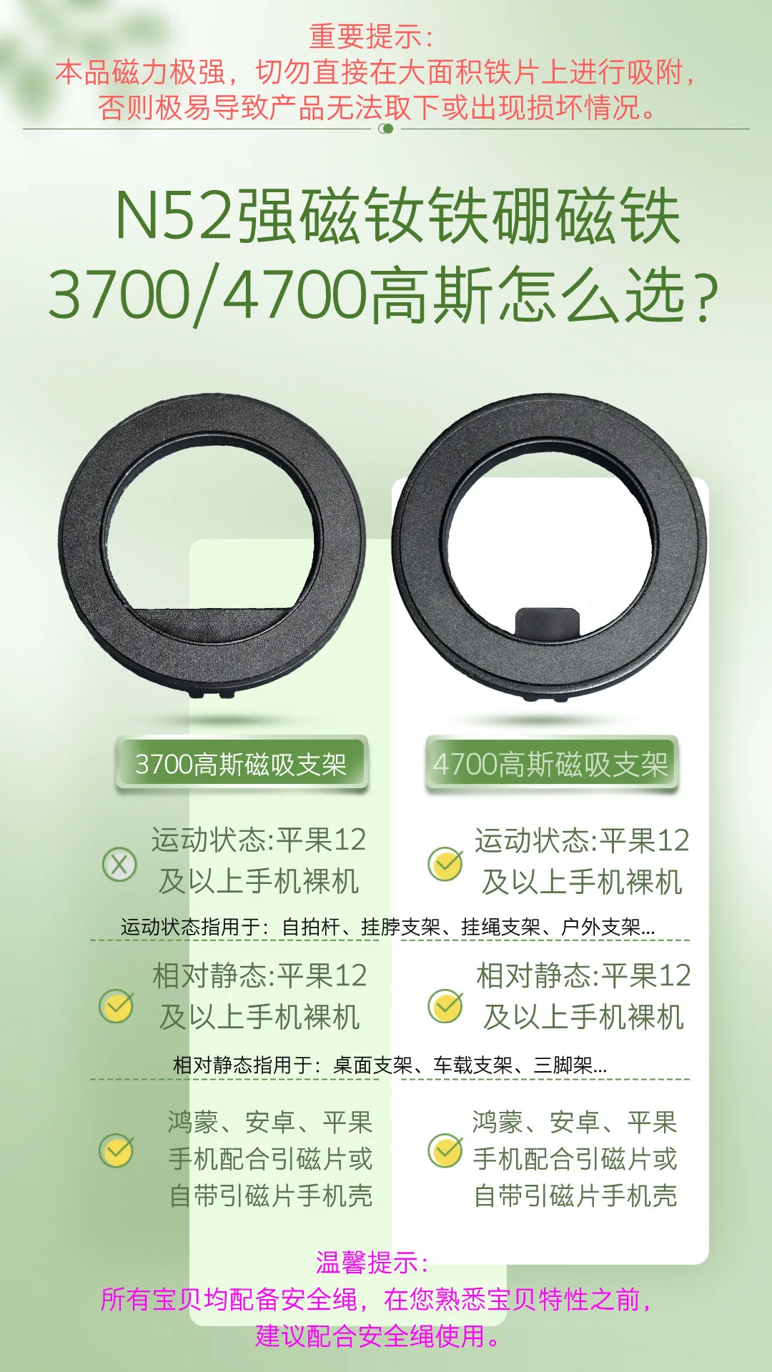Für Magsafe Universal Telefon Halter Starke Magnetische Stative Einbeinstativ Mehrzweck Interface Universal Ersetzen Magnetische Ring – Detail 2