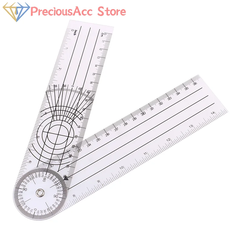 1PC Goniometer Angle Ruler 360 Degree Measuring Tool Multi Scale Spinal Measurement Instrument For  Study