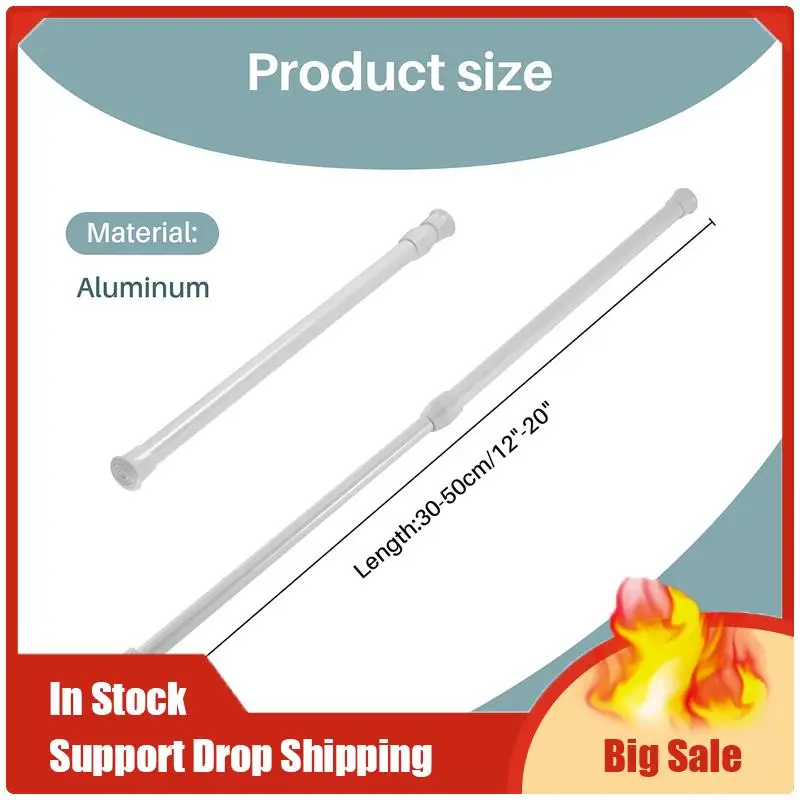 Лучшие предложения Телескопическая штанга для душа Карниз для штор для душа Телескопическая штанга для душа Белый