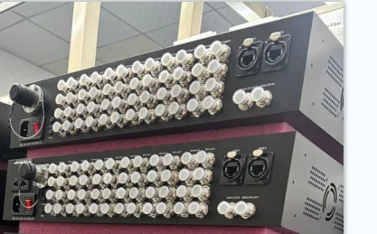 25 channels 12G SDI videos with loopout  ，ethernet  3K93C Lemo Connector fiber optic  Transmitter  Receiver converter extender