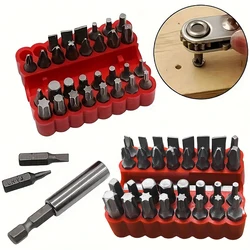33Pcs Solid Screwdriver Bit Set Smooth High Hardness Electric Bit Set Rechargeable Drill Bits Special Shaped Screwdriver Bits