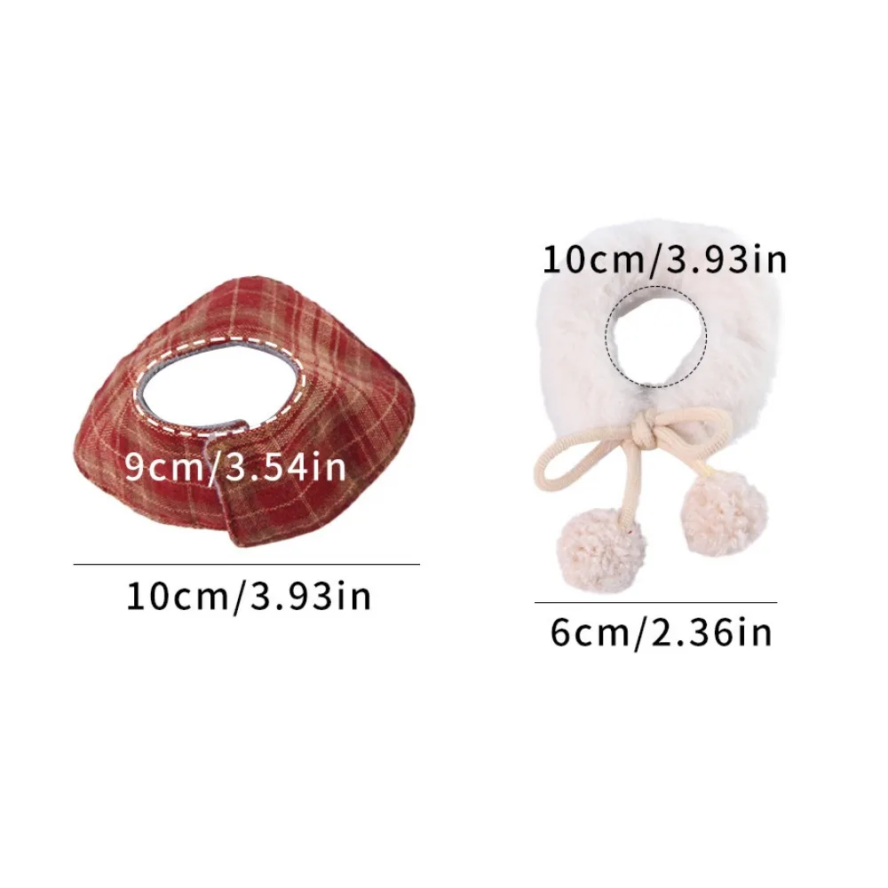 

Stylish Warm Plaid Hamster Cape Windproof Comfortable Furry Collar Scarf Set Adjustable Bird Cosplay Apparel Indoor Outdoor