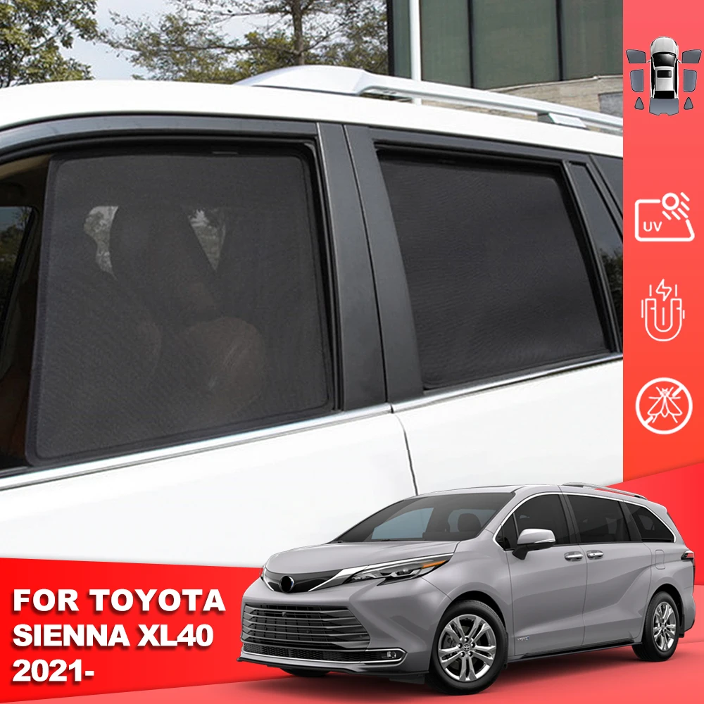 

For Toyota SIENNA XL40 2021 2022 2023 2024 Magnetic Car Sunshade Front Windshield Curtain Rear Side Baby Window Sun Shade Visor