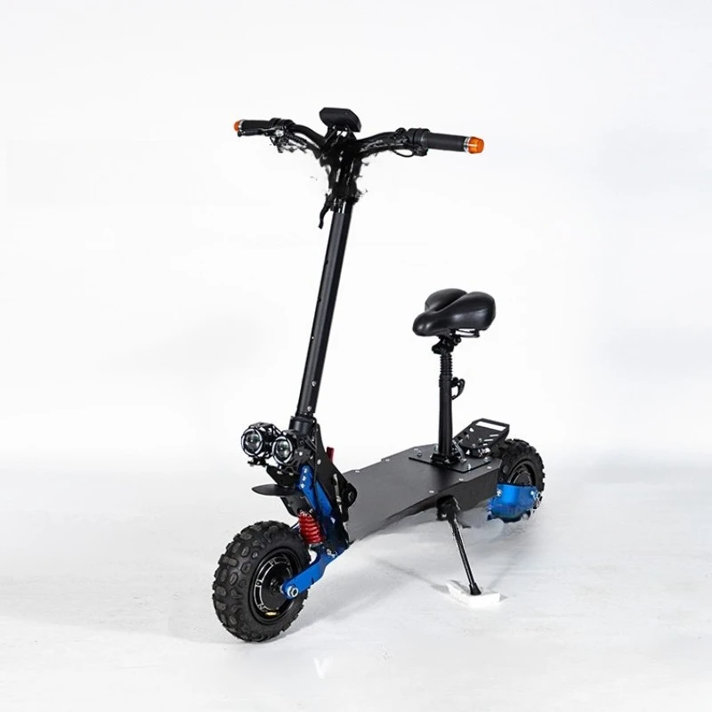 

Foldable off-road dual-drive electric scooter