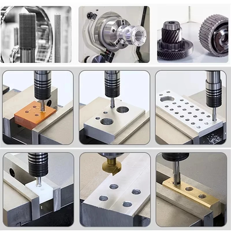 600W Electric Tapping Machine M3-M20 with Oil Spraying Servo Motor Threading Drilling Tool Easy Arm Power Tapper with Chucks