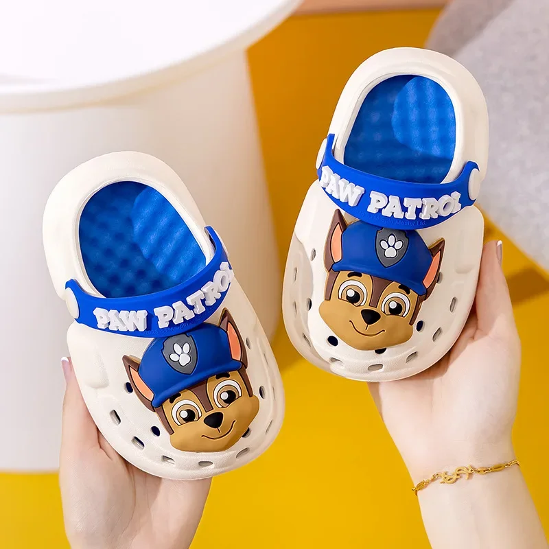 Paw Patrols Non-Slip Sandals Garden Kawaii Beach Slippers Kids Summer Cartoon Cave Hole Sandals Soft Soled Quick Drying Shoes