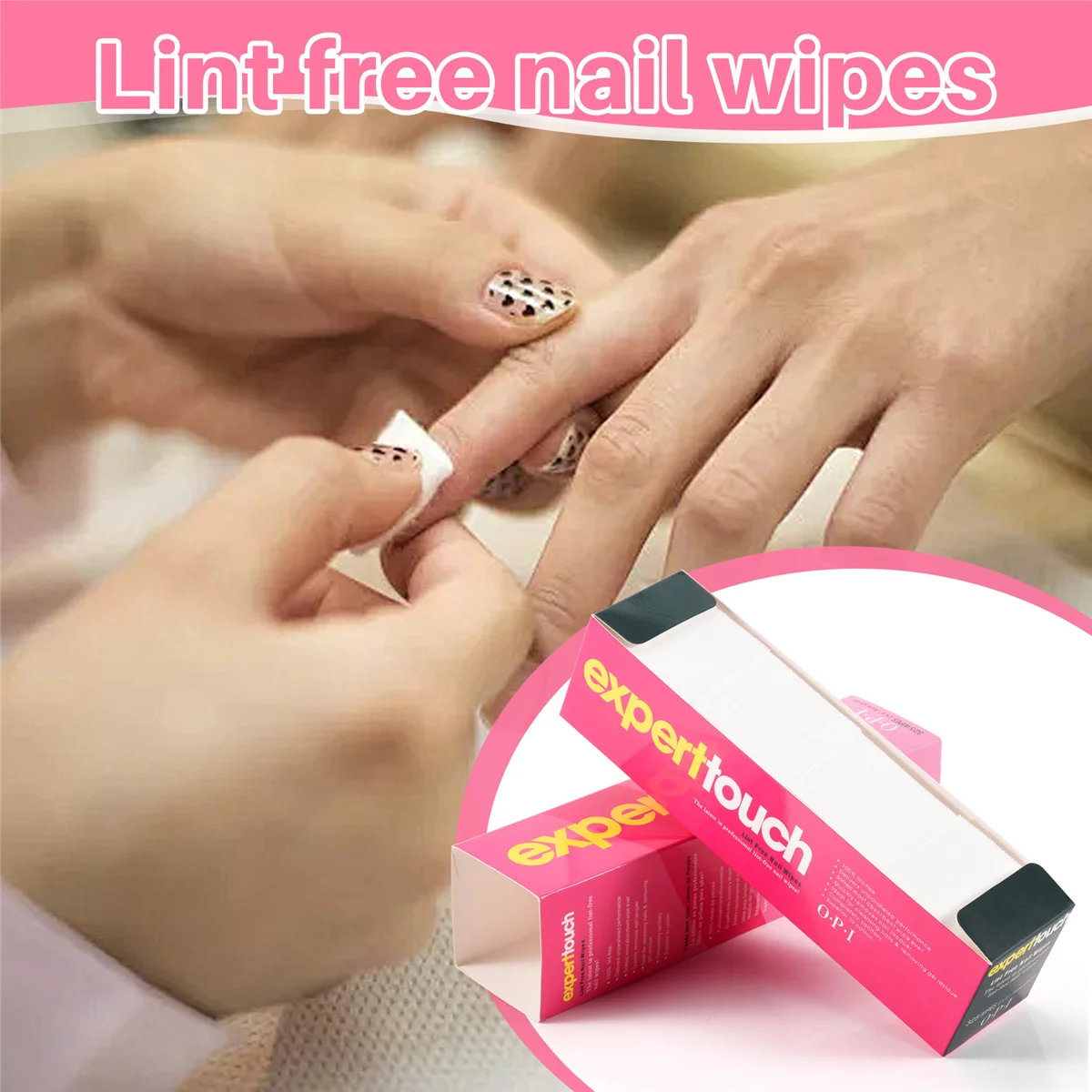 325 Pcs Nail Wipes Lint Free Cotton Pads to Remove Nail Gel,Nonwovens Cotton Sheet Nail Polish Cleaning Pads