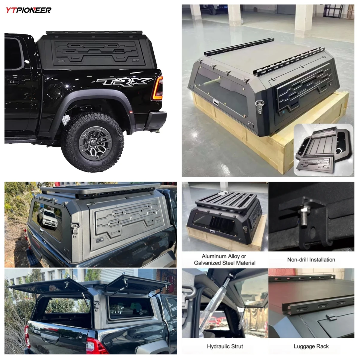 

2020 2024 2025 Ram Trx 1500 5'7 Foot Bed Topper Camper Shell 2500 Rebel 6'4 Modular Truck Topper Bed Cap Box Canopy