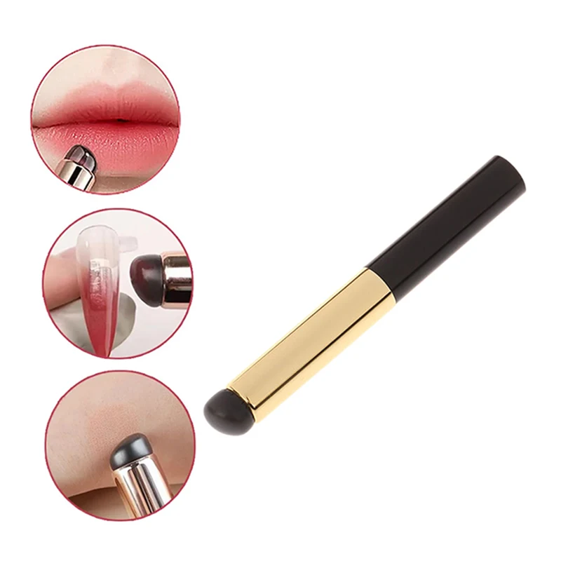 Pincel corrector de silicona para los dedos, 1 piezas, herramienta de maquillaje Q, bálsamo labial suave, brillo labial, aplicador de palo