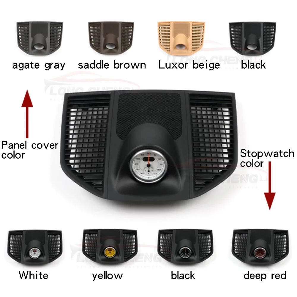 Car Stopwatch For Porsche Macan Chrono Sport Watch 2014-2023 Instrument Cover Watch Central Control Upgrade Modified Accessories