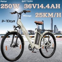 Electric Bicycle ONESPORT OT18-3  26*2.35  inch Tires Adult City Bicycle 250W Removable Motor 36V 14.4Ah Battery Electric Bike