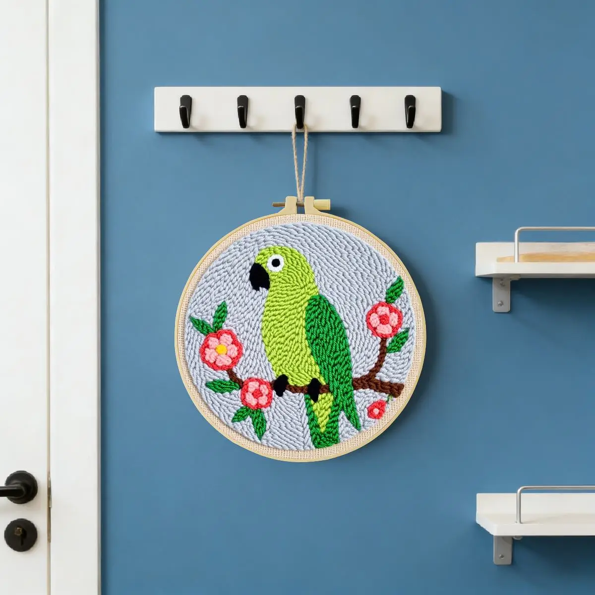 20X20CM/7,87 Zoll Tier-Vogel-Sticknadel-Set, Stickerei-Kit, gestrickte Stickerei, DIY, handgemachtes Geschenk, Nadelkunst – Detail 2