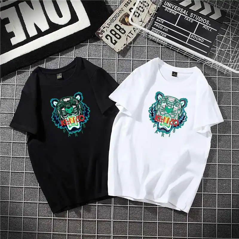 

ortsved Men's Loose Fit round Ne T-irt Summer Faion Brand ort Sve Animal Print Thin Material Comfortable Spring ...
