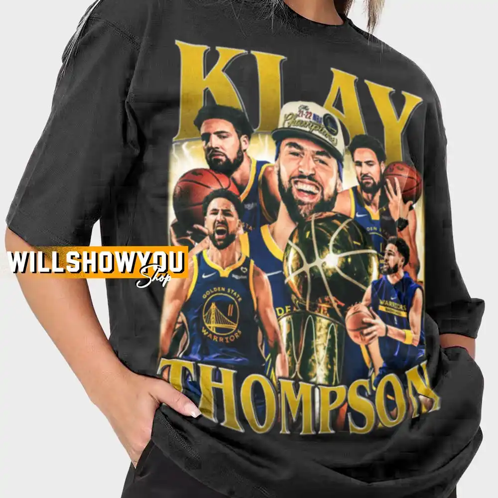 Limited Klay Thompson Shirt Gift American Basketball player Graphic Tee Rap T-Shirt Vintage 90s  shirt Unisex Bootleg Vintage WS