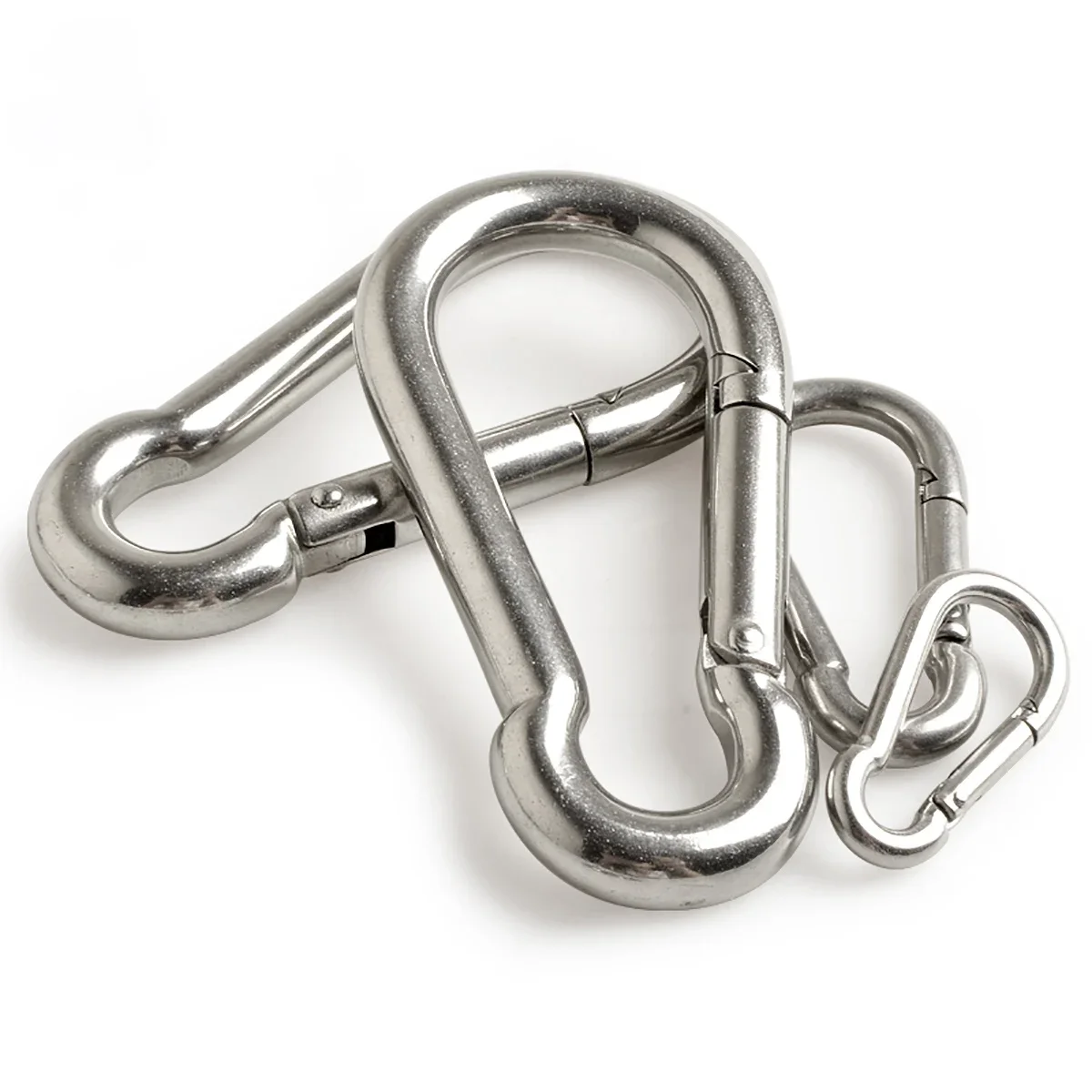 1Pcs M4 M5 M6 M7 M8 M9 M10 M11 M12 M14 304/316สแตนเลสสตีล Carabiner Carbine Snap ฤดูใบไม้ผลิ Buckle Key Ring