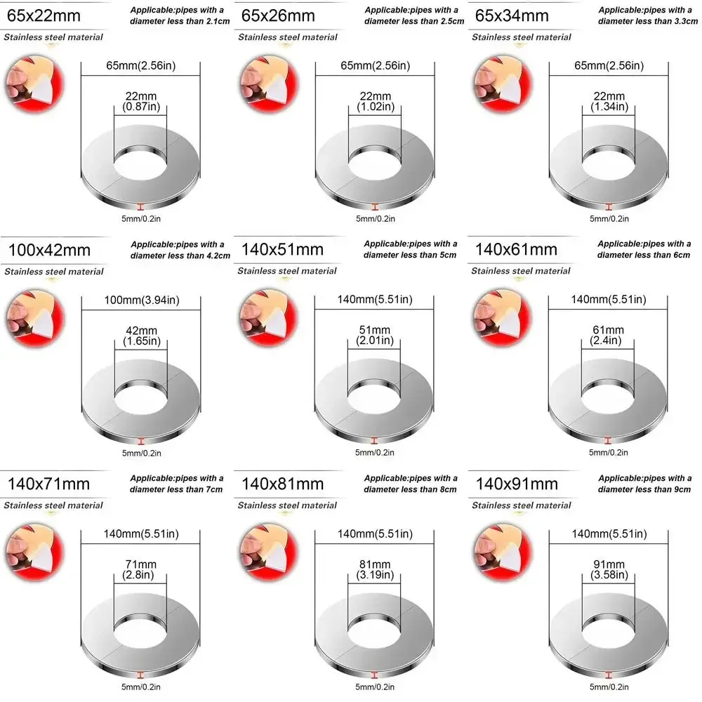 Conector autoadhesivo de decoración de grifo de acero inoxidable, cubierta de pared de tubería de agua con acabado cromado para ducha, accesorio de baño y cocina