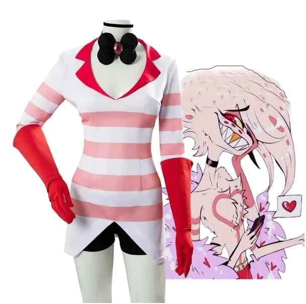 

Hazbin Anime Hotel Dust Angel Cosplay Costume Uniform Women Girls Birthday Party Dress Carnival Halloween Costume