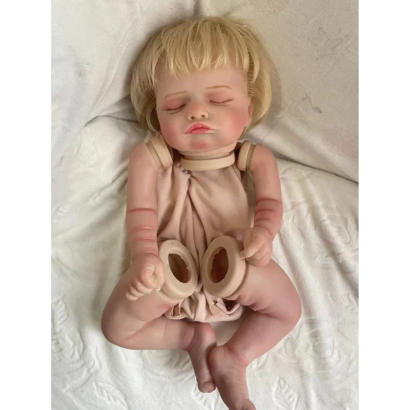 19inch Rosalie Baby Newborn Baby Reborn Doll Kit with Blone Hair  Lifelike Soft Touch Already Painted Unfinished Doll Parts