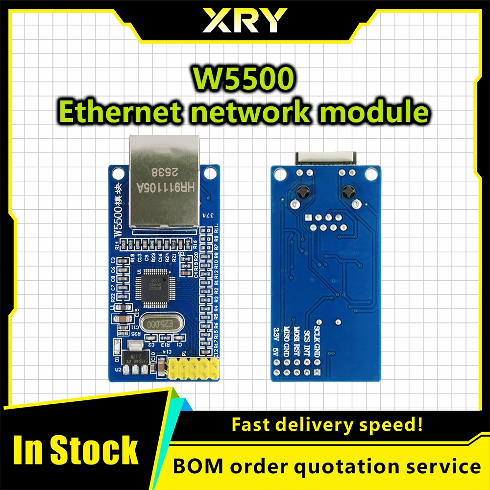 XRY Módulo Ethernet piezas W5500, TCP/IP, Compatible con la interfaz de red WIZ820io, RC5 IoT para Arduino