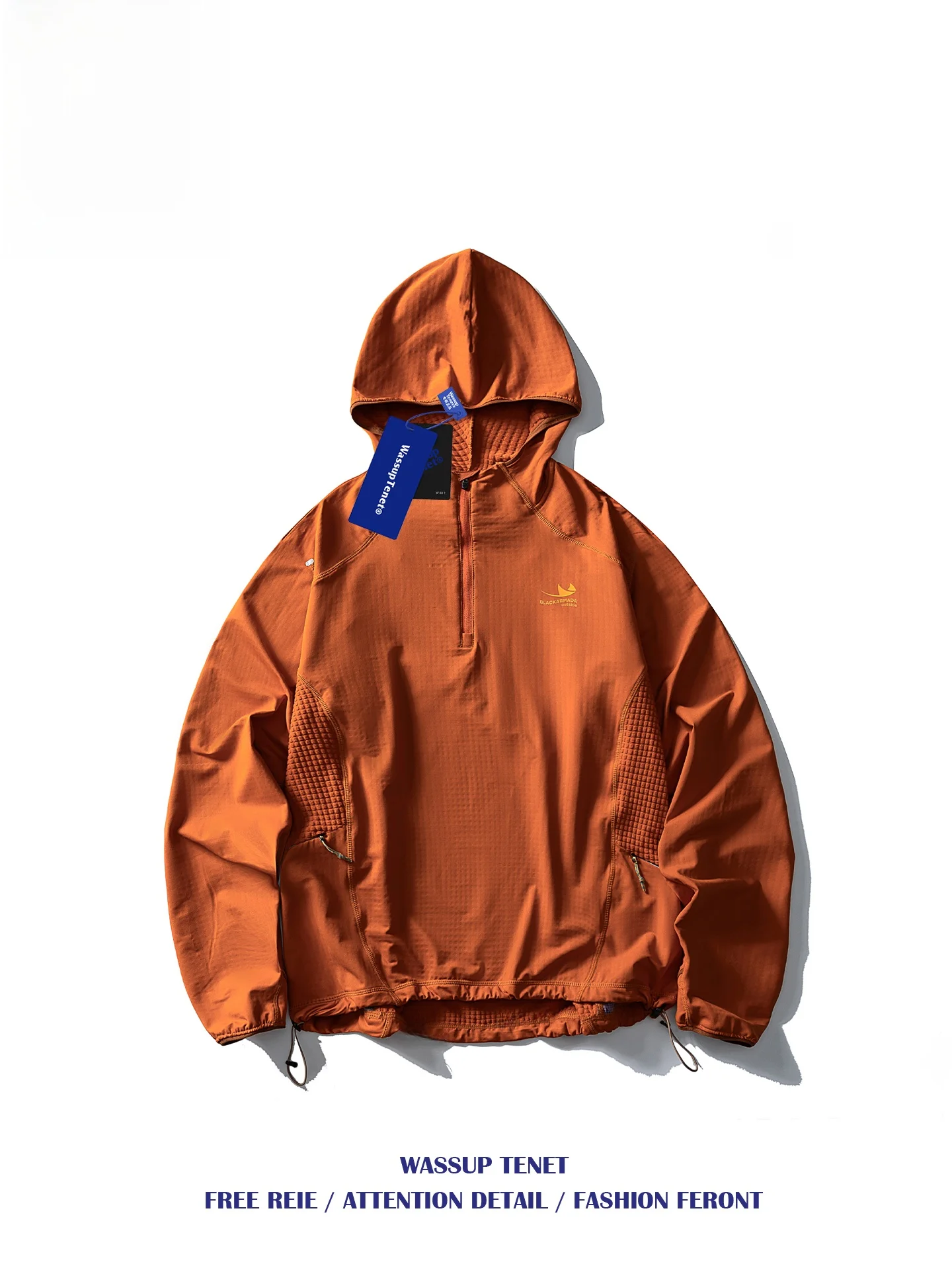 

Wassup Tenet Qui Dry Hoodie Men's Outdoor Sports Running Fitn Climbing Couple's Casual Sle Polyester Fiber Jaet