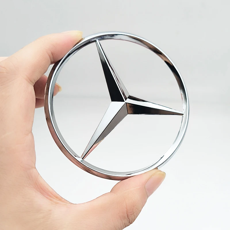 3d ABS Chrome Black Logo Mercedes Emblem Rear Star Badge For Mercedes Benz W203 W204 W205 W206 W212 W213 X253 W167 W166 W247