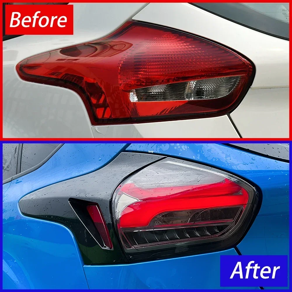 For Ford Focus Hatchback 2015-2018 LED Auto Rear Back Lamps Assembly Upgrade Flashing Turn Car Taillights Accessories