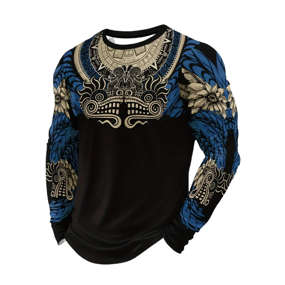Vintage Men Long Sleeved T-Shi - Men Fashion Vintage 评论和价格
