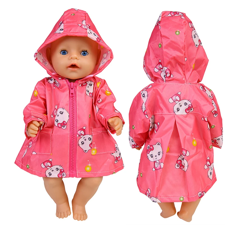 Ropa impermeable para muñeca, chubasquero de 17 pulgadas, accesorios para muñecas humanoides, disfraz para niña, juguete para jugar, ropa para