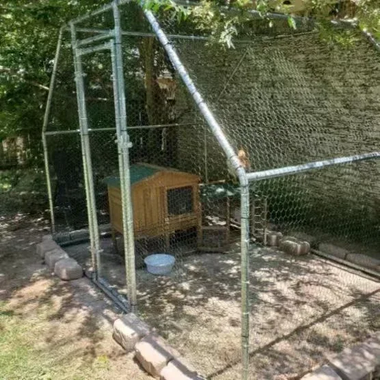 Large Metal Chicken Coop with Run Animal Cage