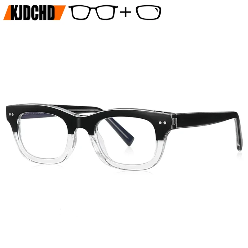 

KJDCHD TR90 Frame Square Optical Spectacles With Prescritpion Shortsighted/Hyperopia/Progressive/Bifocal Customized Eyeglasses