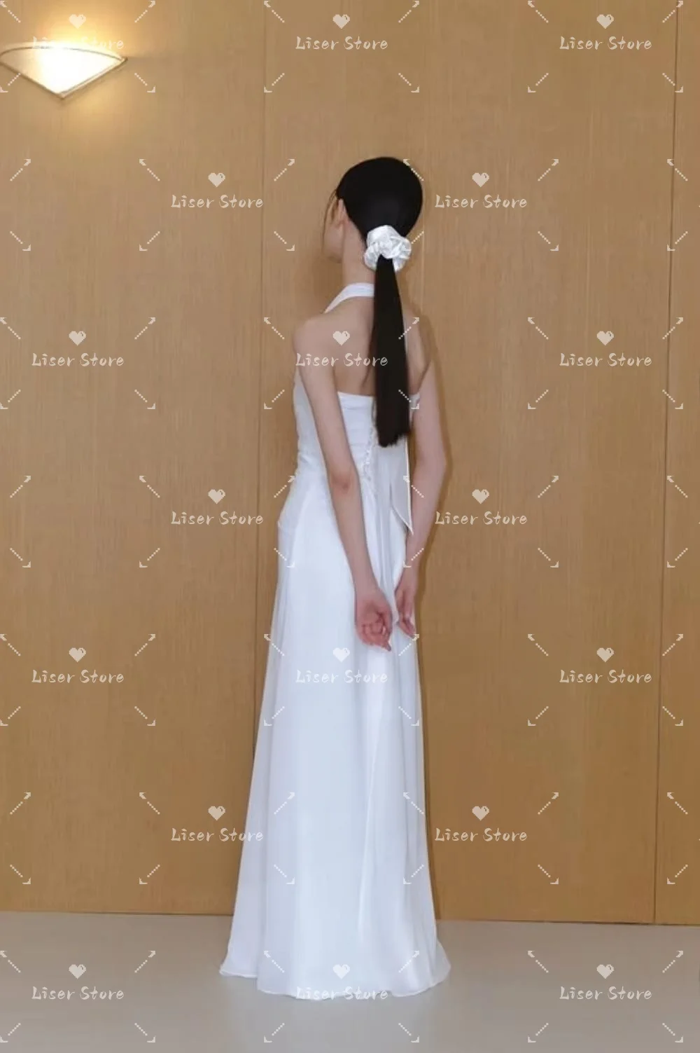 Liser Angelic Halter Fairy Floor-Length Korea Wedding Dresses Sleeveless Photo Shoot Long Bridal Gowns 웨딩드레스 2026 Customized