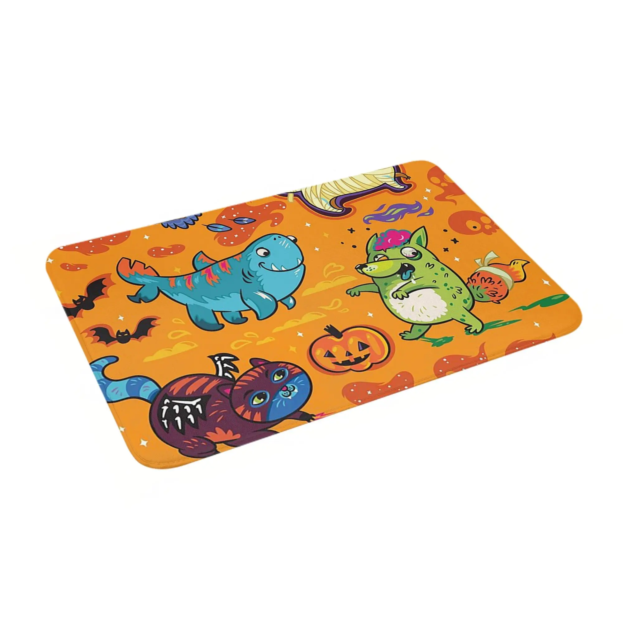 Crazy Halloween Night Non-slip Doormat Floor Mat Antiwear Carpet Rug for Kitchen Entrance Home Balcony Footpad Mats
