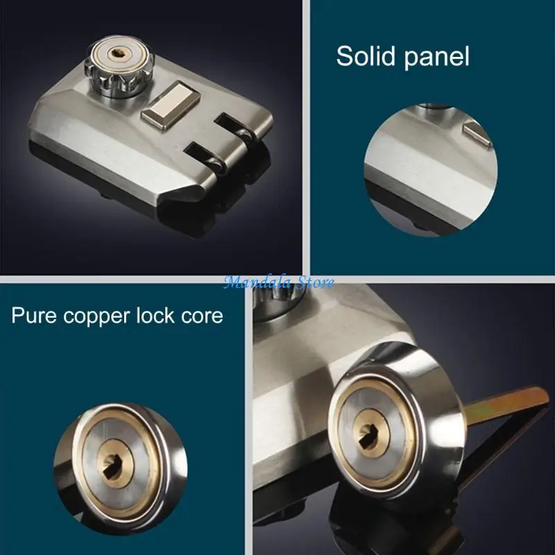 U2JC قفل باب مضاد للسرقة مع مفتاح اسطوانة واحدة قفل بوابة الباب الخارجي الثقيلة قفل باب من جانب واحد للباب الأمامي