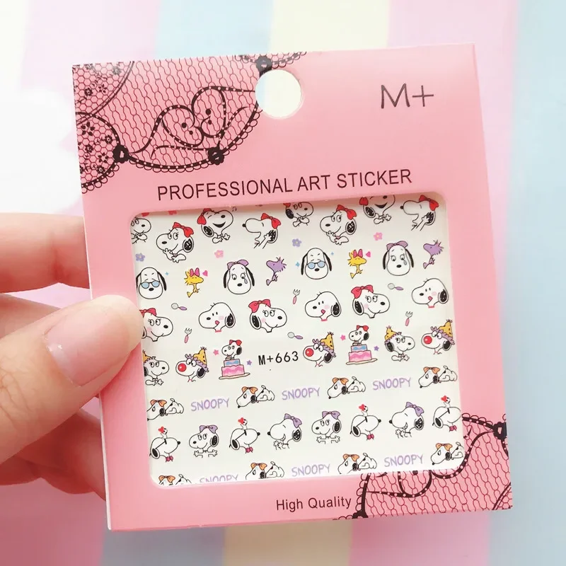 Snoopy Nail Art Decoration Cartoon Nail Slider Korean 3D Stickers on Nails Children Girls Women DIY Nail Art Ornament Stickers