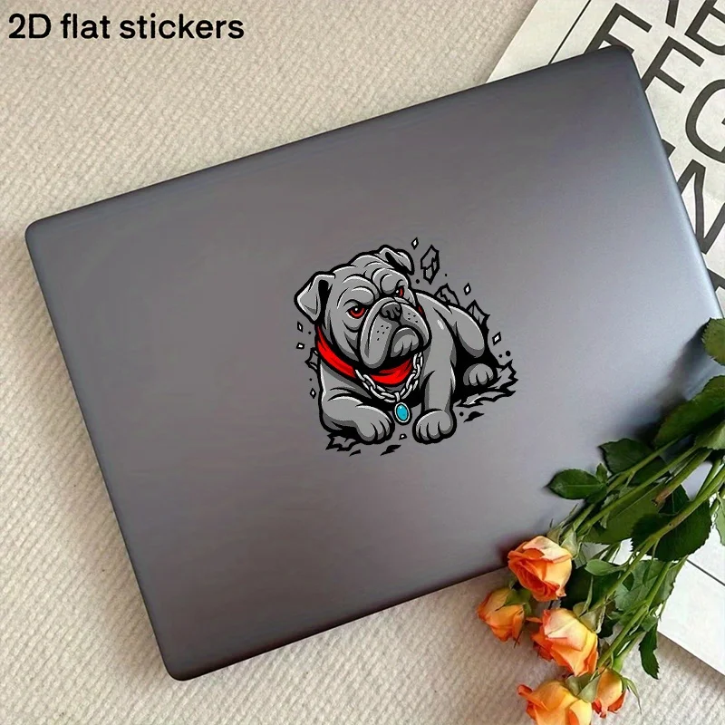 1개 멋진 불독 자동차 스티커, 강력한 개 모양 데칼 자동차 미러 및 트렁크용, 자동차 애호가를 위한 훌륭한 액세서리로 스트리트 스타일을 연출하세요