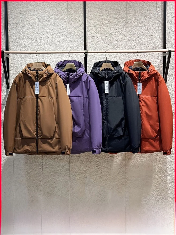 

Водонепроницаемая ветрозащитная хлопковая куртка для мужчин, повседневная, с капюшоном, модная осенне-зимняя верхняя одежда из нейлоновой ткани на молнии