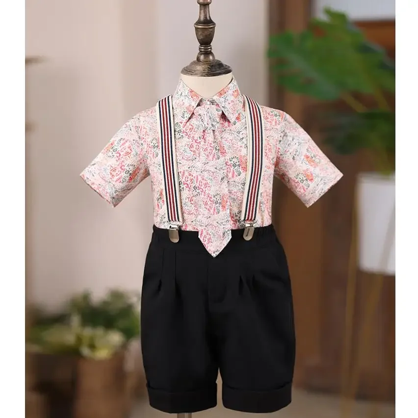 Costumes de Rhformels pour enfants, robe de soirée d'anniversaire de mariage, ensembles de blazers pour garçons, défilé pour enfants, performance de piano, été, A3850, 6 pièces