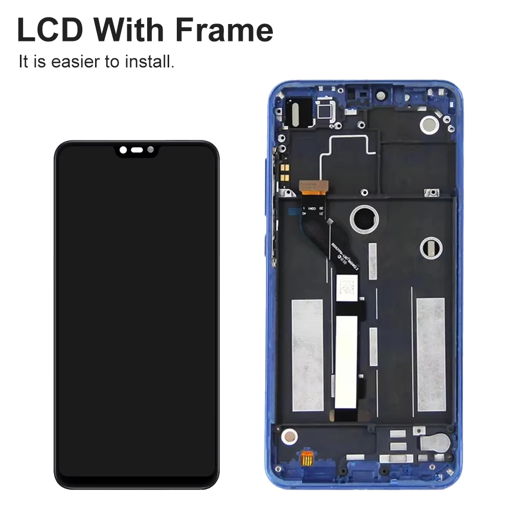 Gruppo schermo Mi8Lite da 6.26 "per Xiaomi Mi 8 Lite Display LCD Display Touch Screen Digitizer con cornice per Xiaomi Mi8 Lite