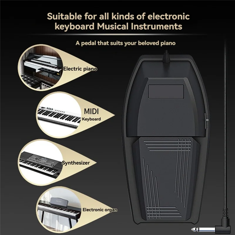 

AA88 Durable Universal Sustain Pedal – Essential Accessory For Synthesizer Pianos And Keyboards