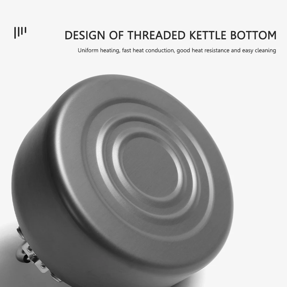 

Portable Camping Boil Water Kettle Aluminum Alloy Water Kettle Large Capacity Teapot 0.8L/1.4L for Hiking Backpacking
