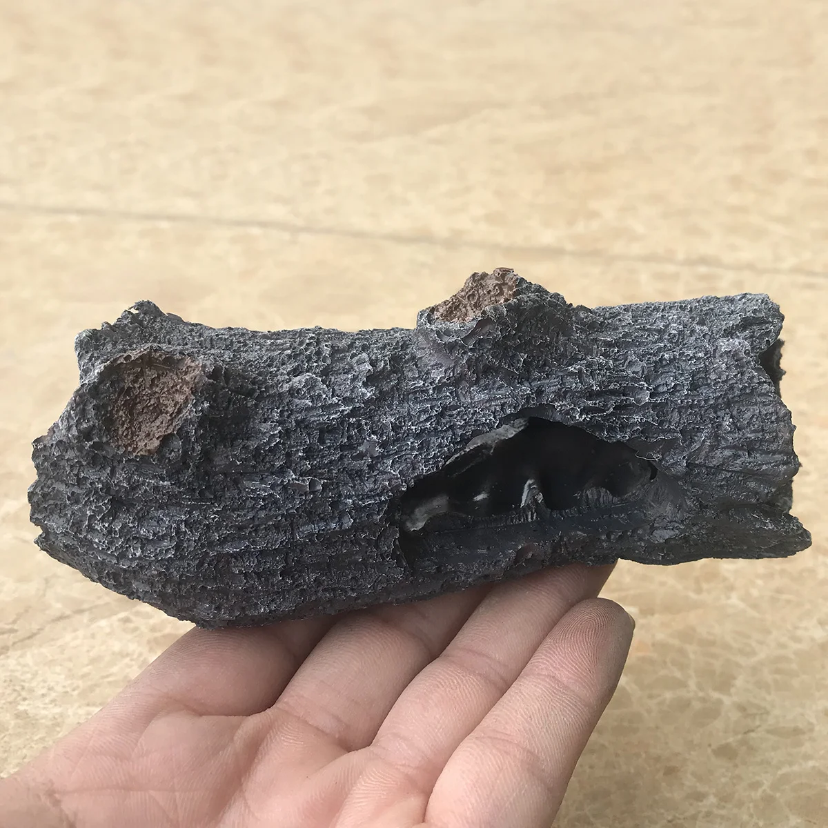 

Simulation Resin Hollow Tree Trunk Fish Tank Aquarium Decor Shrimp Turtle Hideout Shelter Hiding Spot Resin Hidden Hollow Tree