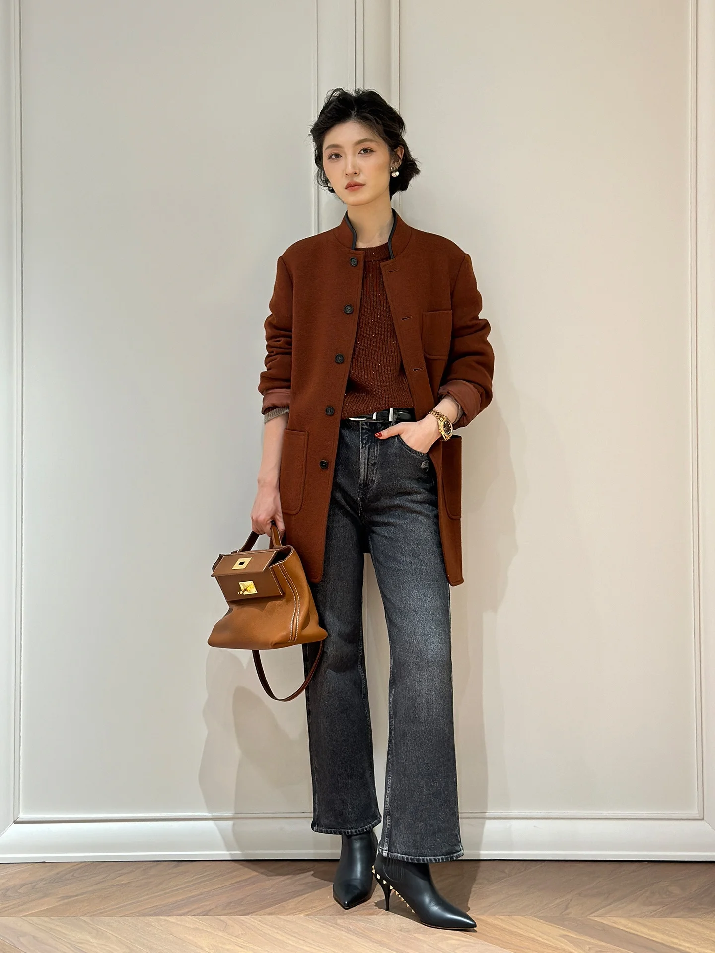 

Мягкие хлопковые джинсы прямого кроя с цифровым принтом, женские, премиум-класса, с завышенной талией, удобные и теплые для осени и зимы